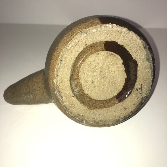 Brown Small Decorative Tea Pot Pottery Ceramic Art - Picture 7 of 8